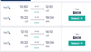 Flights Costa Rica