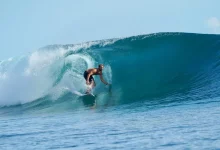 Wave whitewash Indonesia surfing june