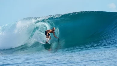 Wave whitewash Indonesia surfing june