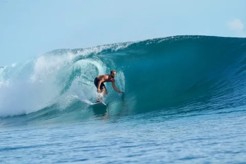 Wave whitewash Indonesia surfing june
